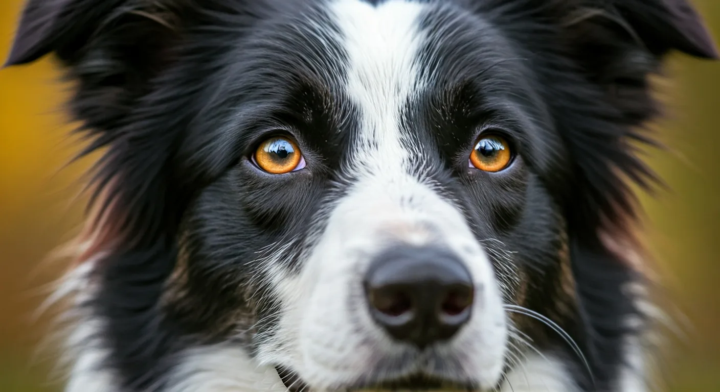 Close-up portrait of Border Collie showing distinctive herding breed eyes