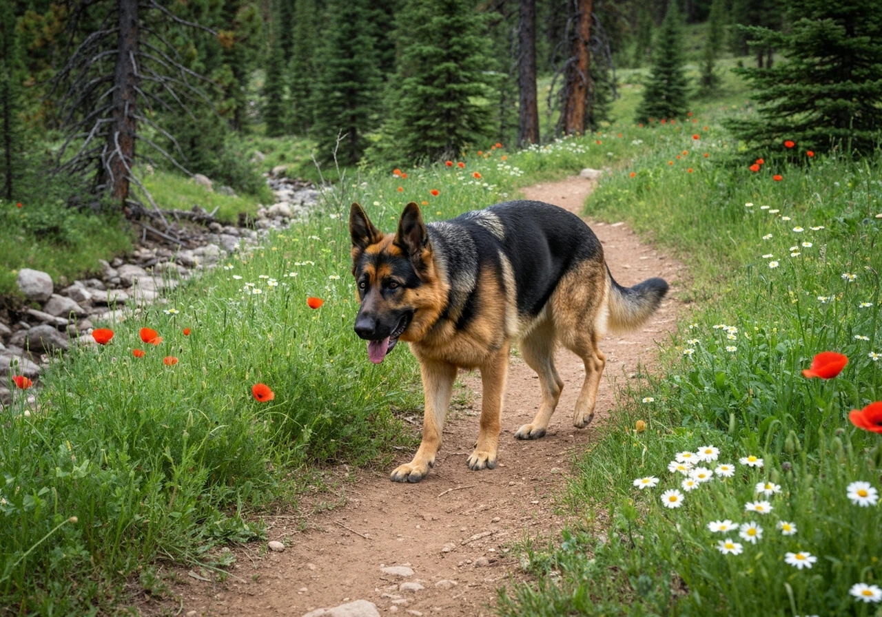 German Shepherd in a natural setting